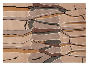 TREE BARK - Patterned rectangular handmade wool rug _ Deirdre Dyson